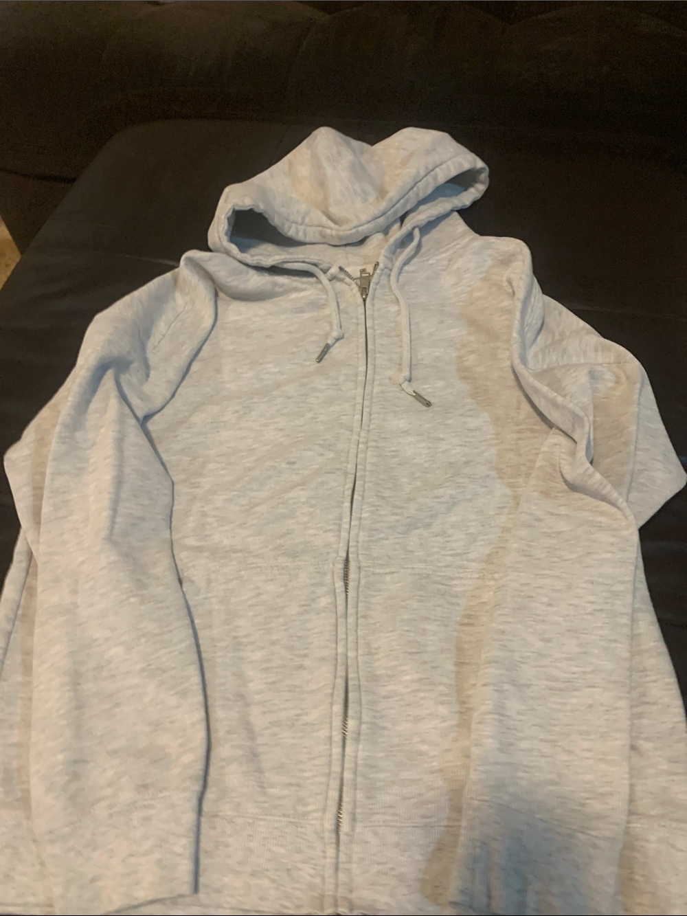 GARAGE Light Gray Full-Zip Hoodie